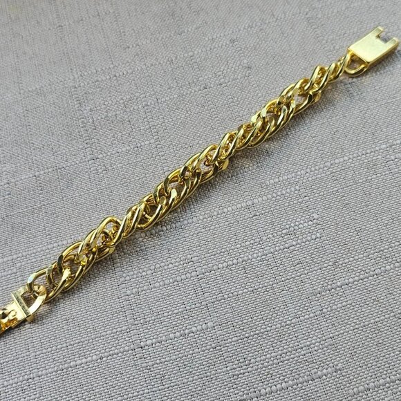 Fashion Wristband Bracelet Unisex Fashion Jewelry Yellow Gold Tone Bracelet New - Picture 3 of 12